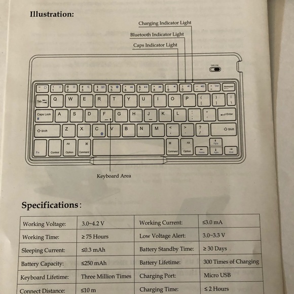 iPad case with Bluetooth keyboard. - Picture 4 of 5
